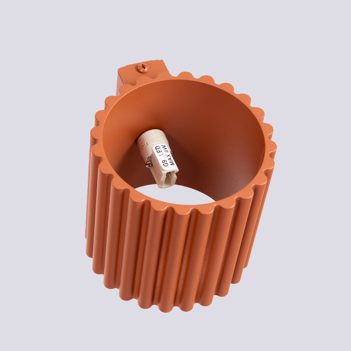 Vägglampa AURA röd ochra G9