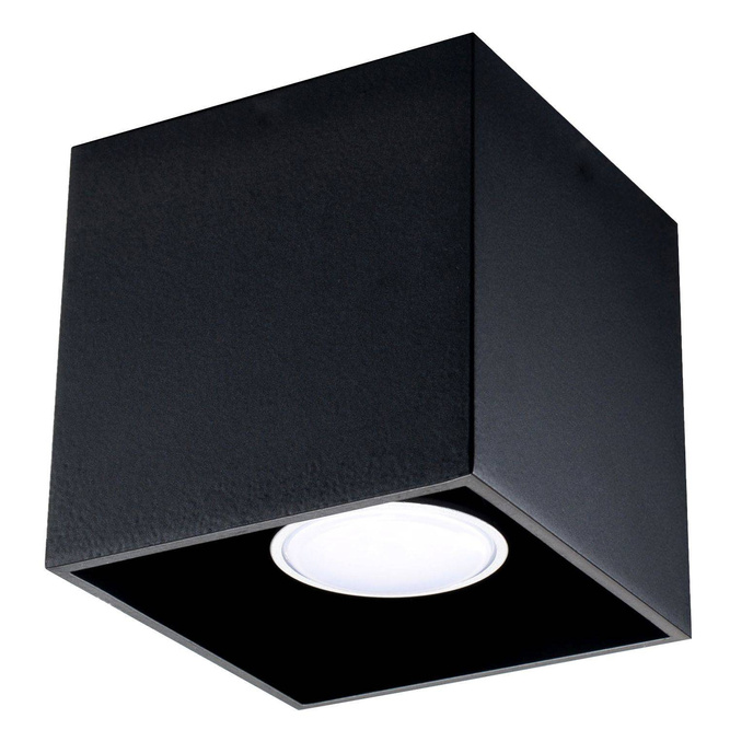 Plafond QUAD 1 svart + 1x LED-lampa GU-10 4000K Cold 7W 630lm