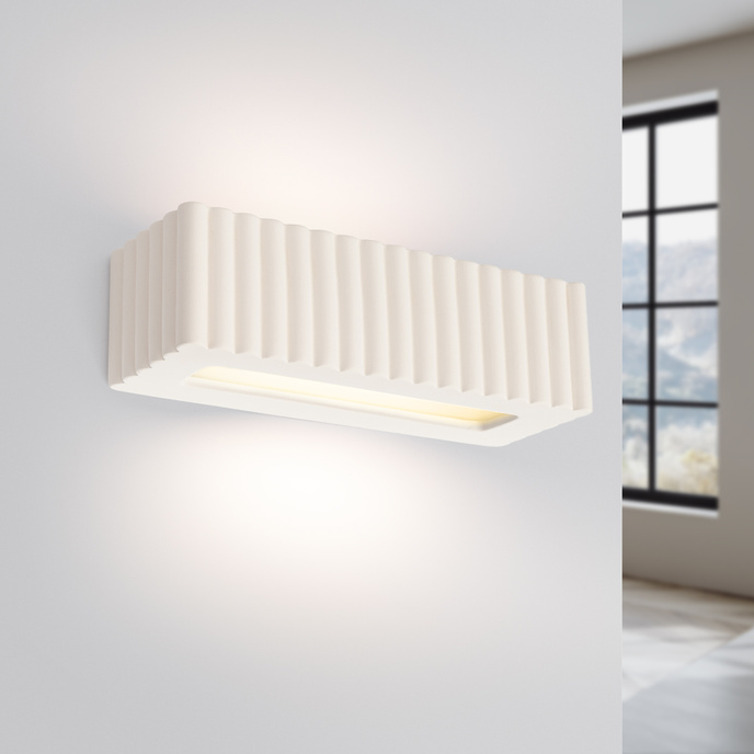 Vägglampa keramik RIGATA