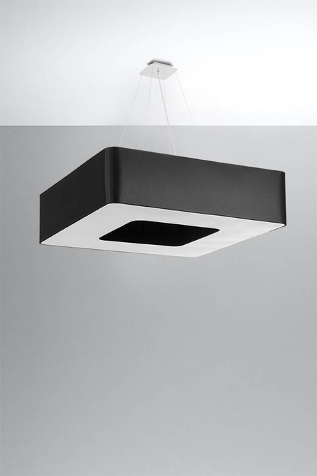 URANO 80 ljuskrona svart + 8x LED-lampa E27 4000K Cold 7,5W 650lm