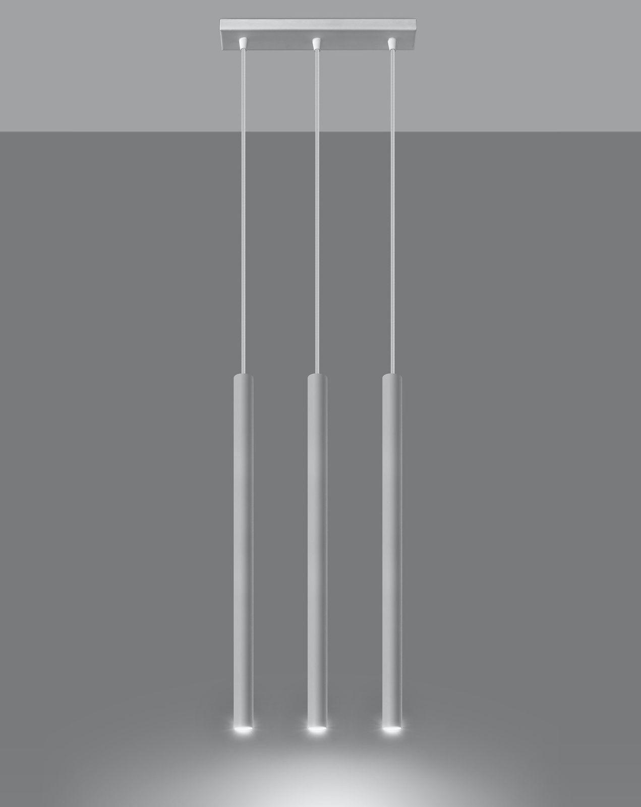 PASTELO 3 taklampor vit + 3x LED-lampa G9 4000K kall 4,5W 530lm