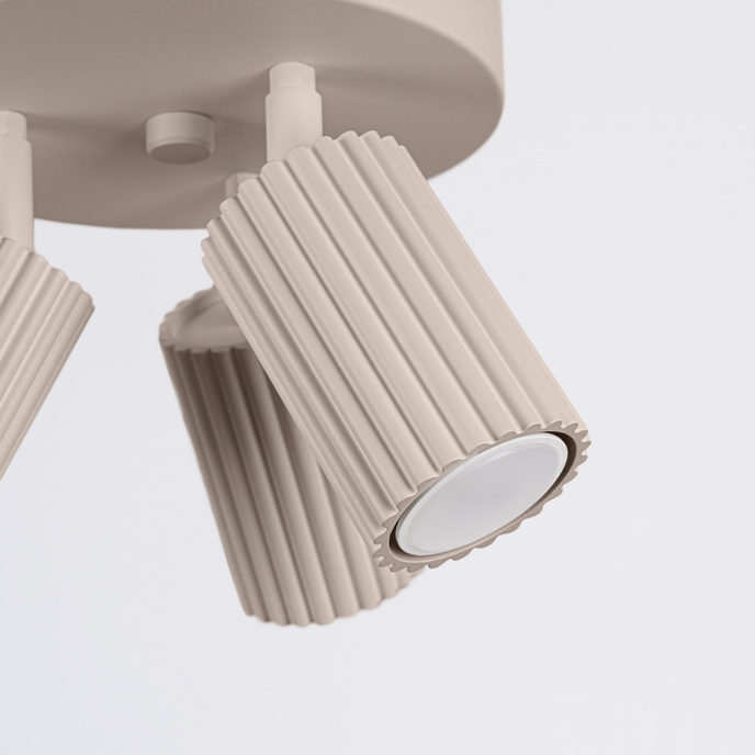 Taklampa KARBON 3P taupe