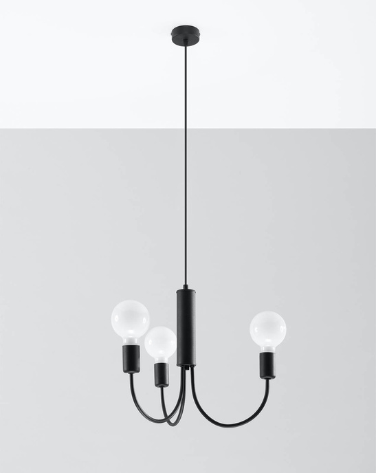 Ljuskrona PICCOLO 3 + 3x LED-lampa E27 4000K Kall 7,5W 650lm