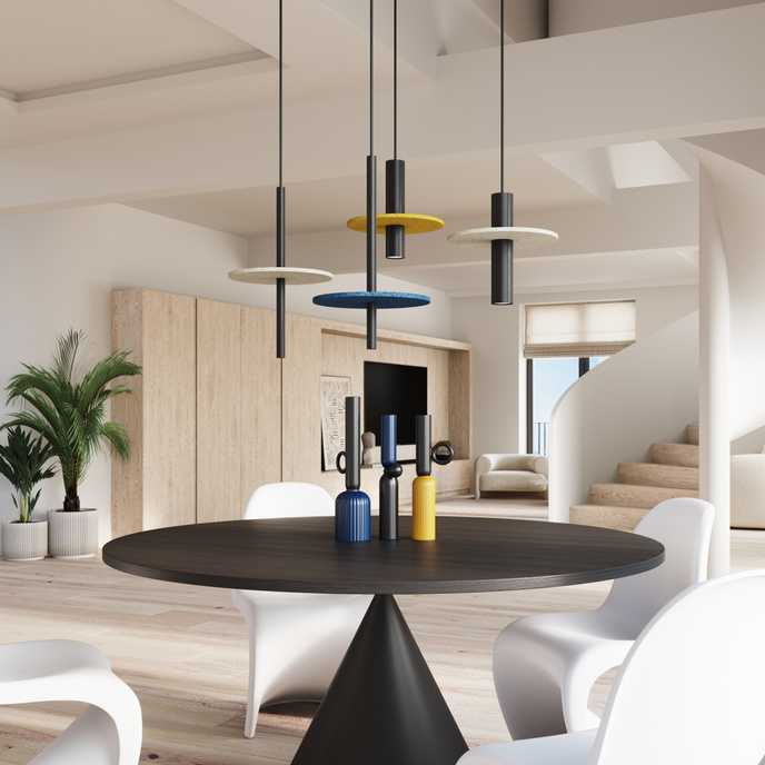 Taklampa PELTA 1 svart/beige