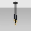 Pendel lampa LOOPEZ 3P svart/guld