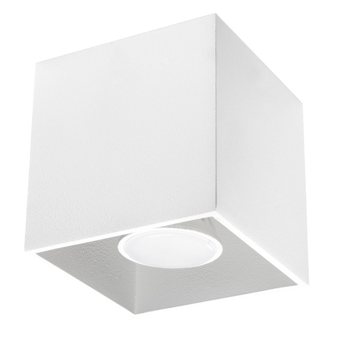 Plafond QUAD 1 vit + 1x LED-lampa GU-10 4000K kall 7W 630lm