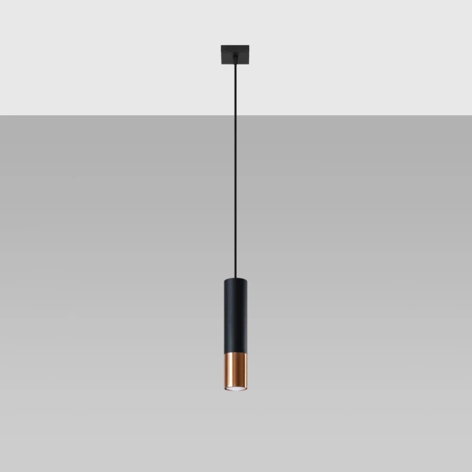 Pendel lampa LOOPEZ 1 svart/koppar