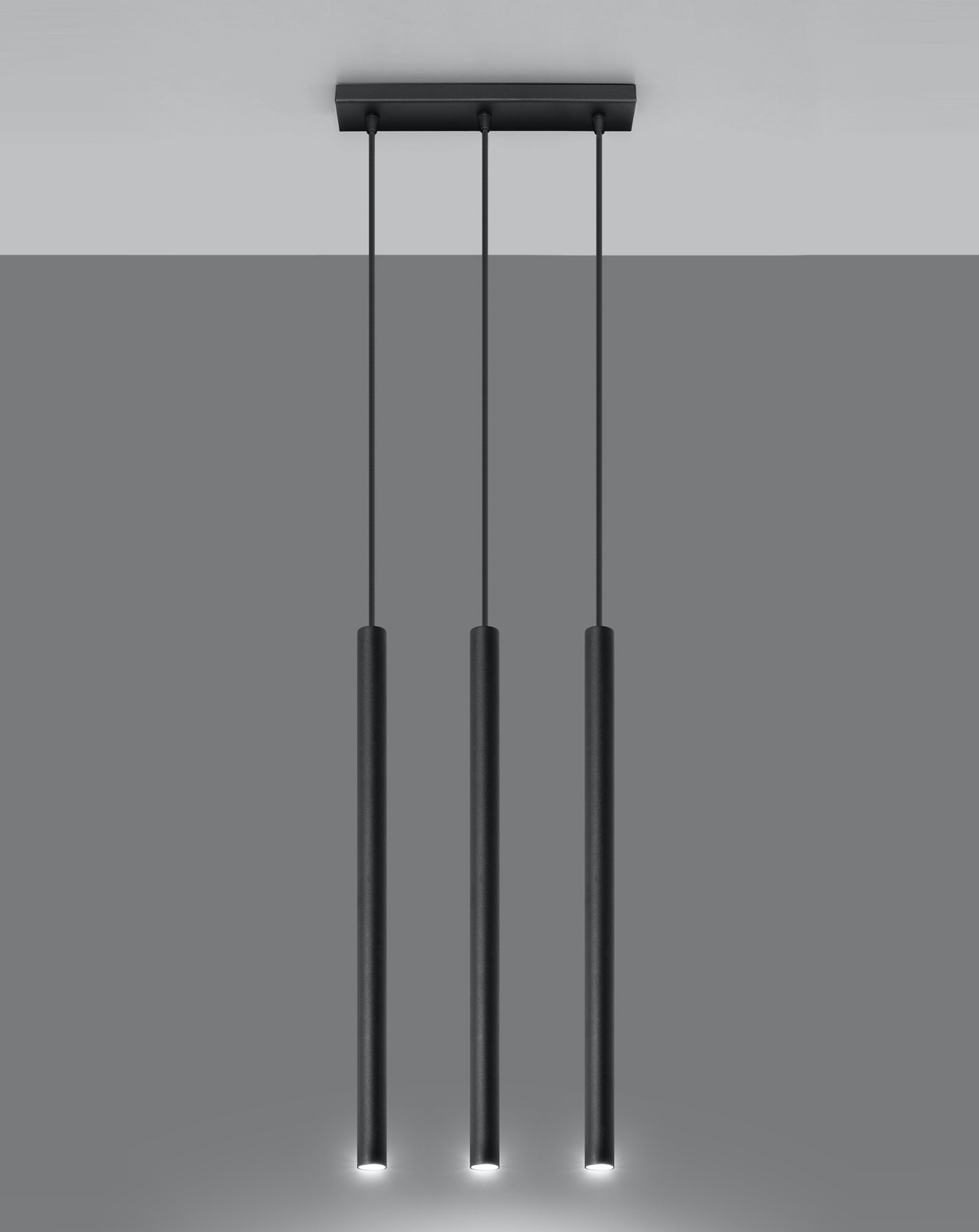 PASTELO 3 pendellampor svart + 3x LED-lampa G9 3000K varm 4,5W 510lm