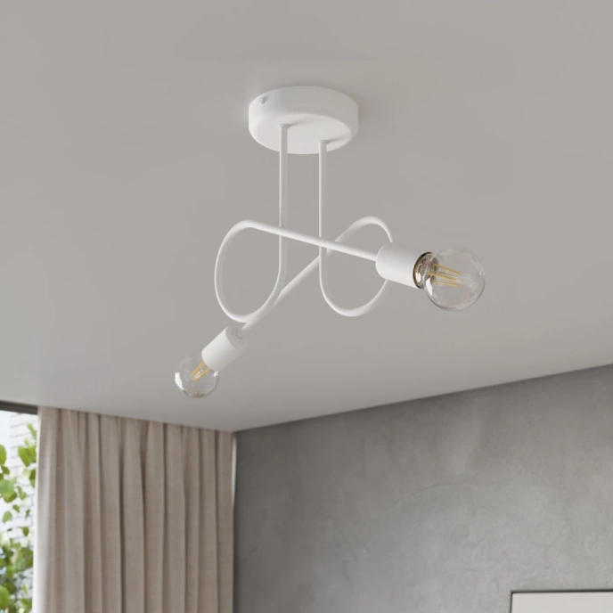 Ljuskrona LOOP 2 vit