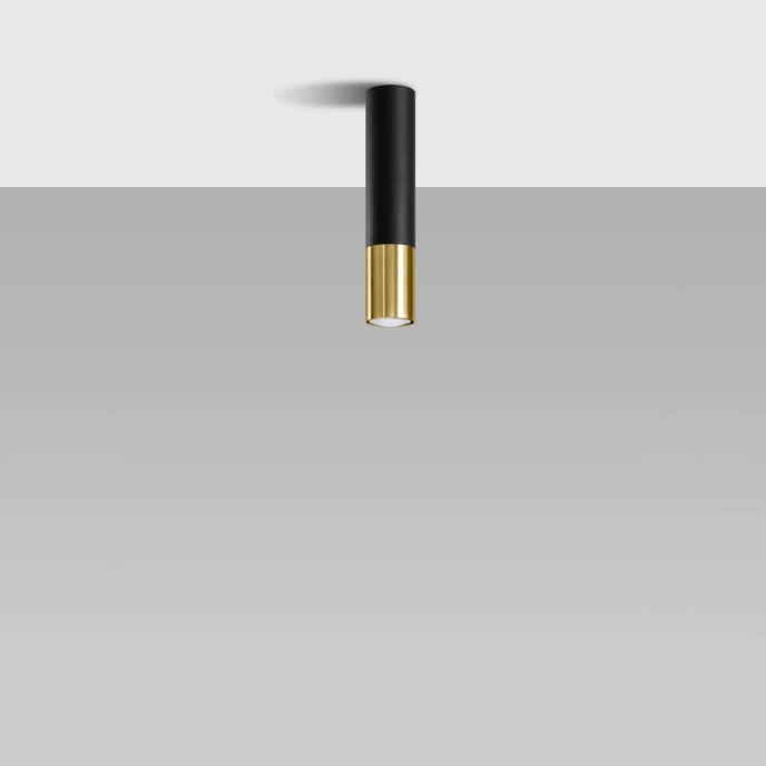 Plafond LOOPEZ svart/guld