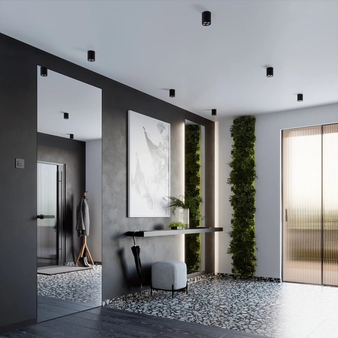 Taklampa ZOE svart LED