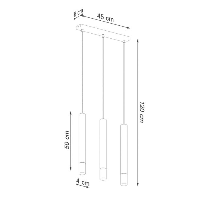 WEZYR 3 pendellampor svart + 3x LED-lampa G9 3000K varm 4,5W 510lm