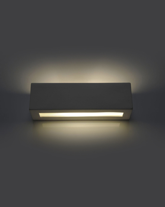 Keramisk vägglampa VEGA vit + 1x LED-lampa E27 3000K varm 7,5W 620lm