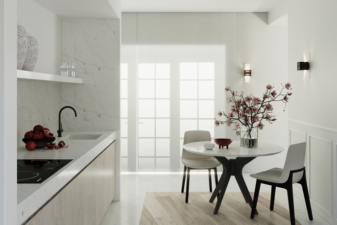 Vägglampa LORETO svart + 1x LED-lampa G9 4000K Cold 4,5W 530lm