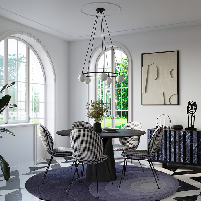 Ljuskrona YOLI 5 + 5x LED-lampa G9 4000K Kall 4,5W 460lm