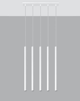 PASTELO 5 taklampor vit + 5x LED-lampor G9 3000K varm 4,5W 510lm