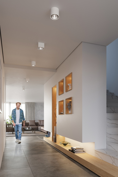 Keramisk plafond KALU vit + 1x LED-lampa GU10 AR111 4000K COLD 10W 850lm