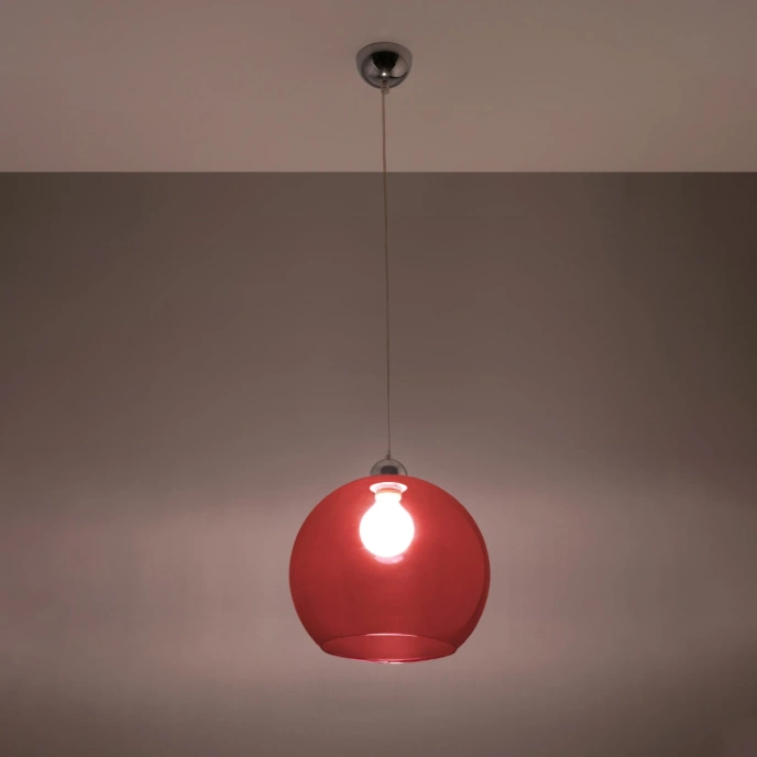 Pendel lampa BALL röd