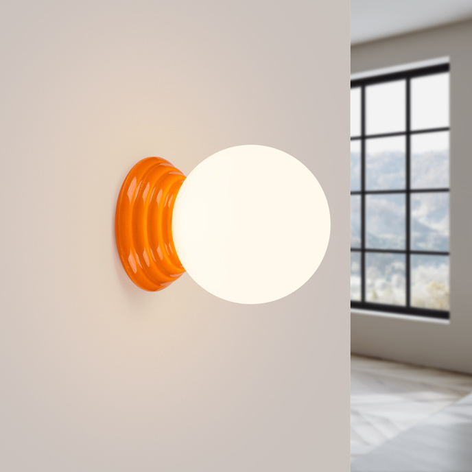 Vägglampa ZORI orange IP44