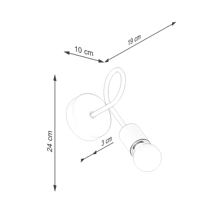 Vägglampa EMBER vit