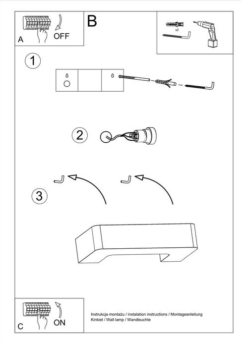 Keramisk vägglampa MAGNET vit 1x LED-lampa E27 4000K Kall 7,5W 650lm