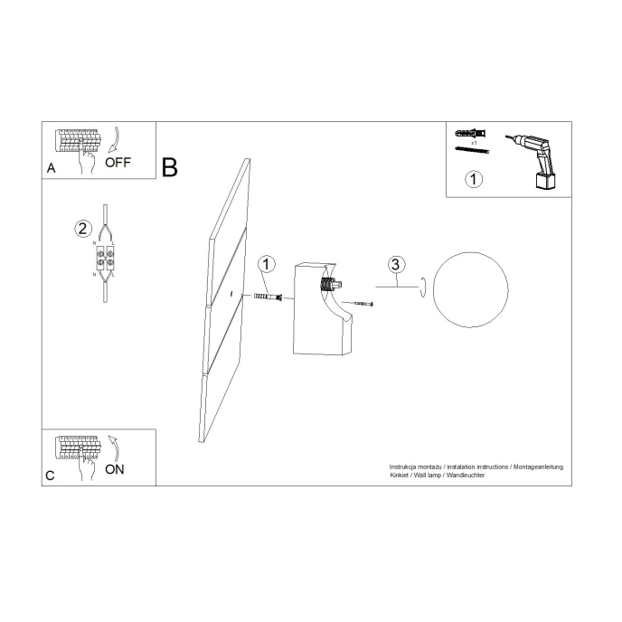 Vägglampa BULBO i naturligt trä