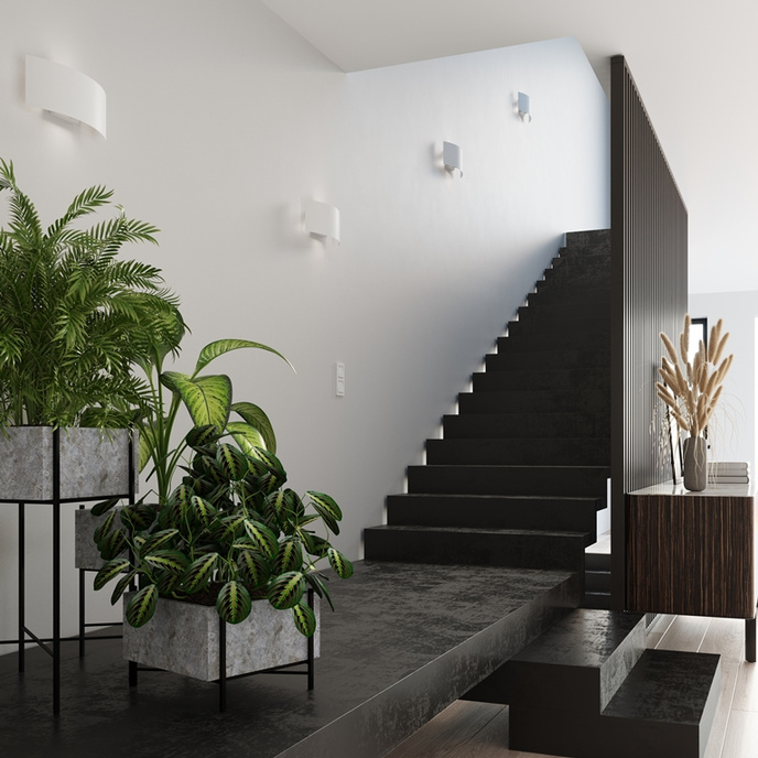 Vägglampa MAGNUS vit + 2x LED-lampa G9 3000K varm 4,5W 510lm