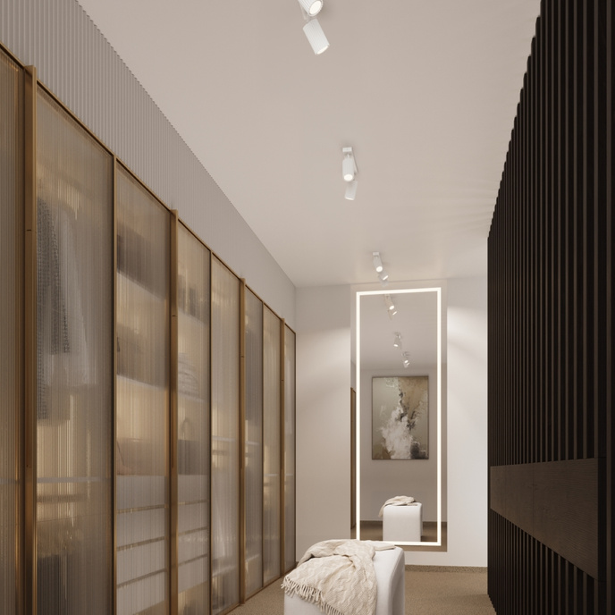 Plafond KARBON 2 vit + 2x LED-lampa GU-10 4000K Kall 7W 530lm