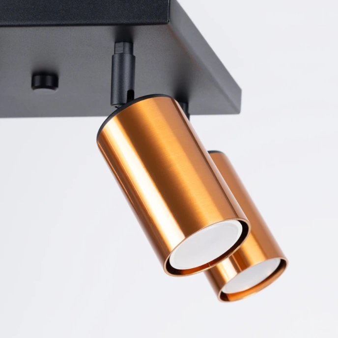 Taklampa WINX 4 svart/cooper