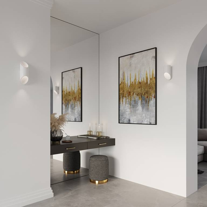 Vägglampa PENNE 30 vit + 1x LED-lampa G9 3000K varm 4,5W 510lm