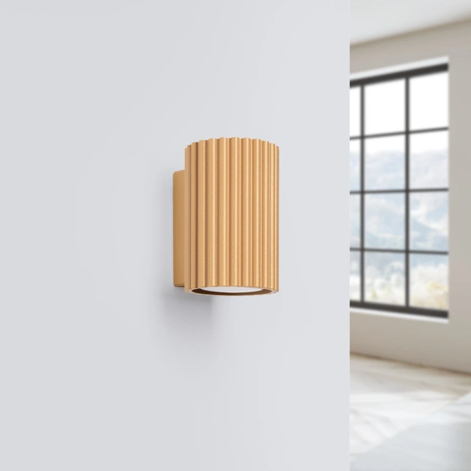 Vägglampa KARBON 10 guld