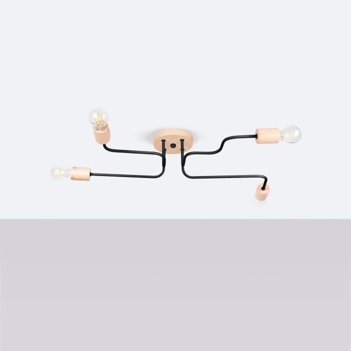 Ljuskrona TIMBO 4 svart