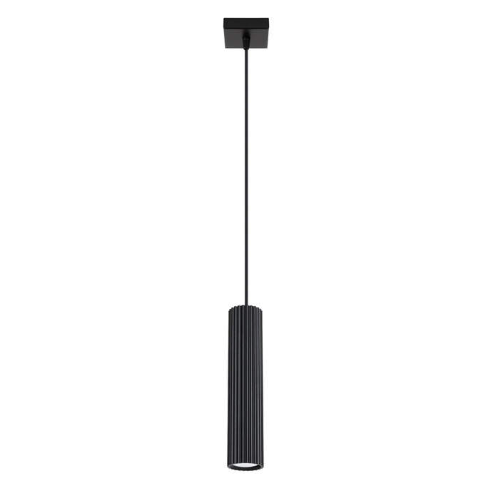 Pendellampa KARBON 1 svart + 1x LED-lampa GU-10 3000K varm 7W 510lm