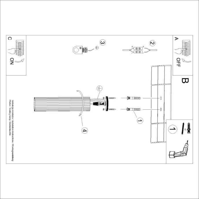 Plafond KARBON 30 vit