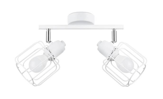 BELUCI 2 plafond vit + 2x LED-lampa E14 3000K varm 7,5W 620lm