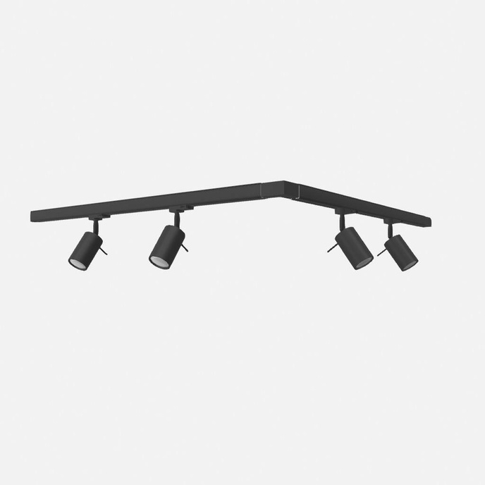 Taklampa, 4 spotlights, 3-fas strömskenesystem, RING