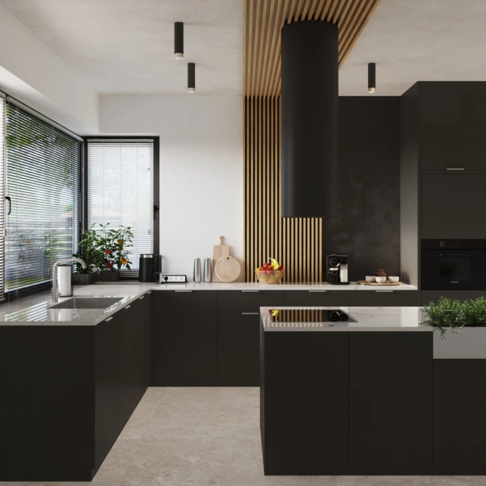 Taklampa NERO 12,5 svart/krom