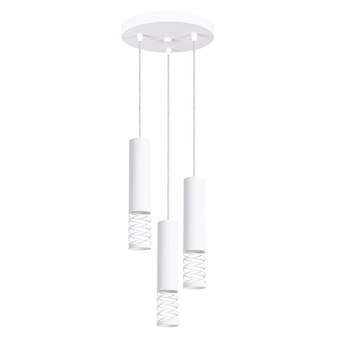 LAMI 3P taklampa vit + 3X LED-lampa GU-10 4000K Kall 7W 530lm