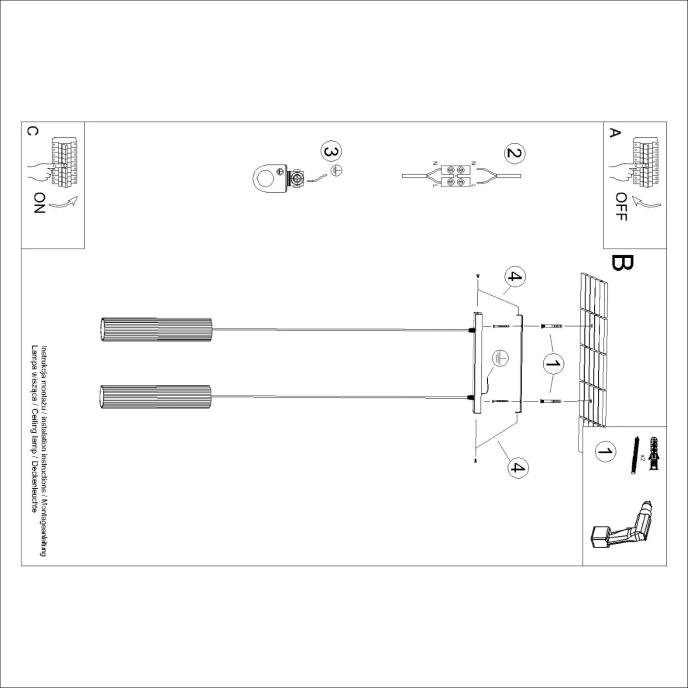 Pendellampa KARBON 2 olivgrön