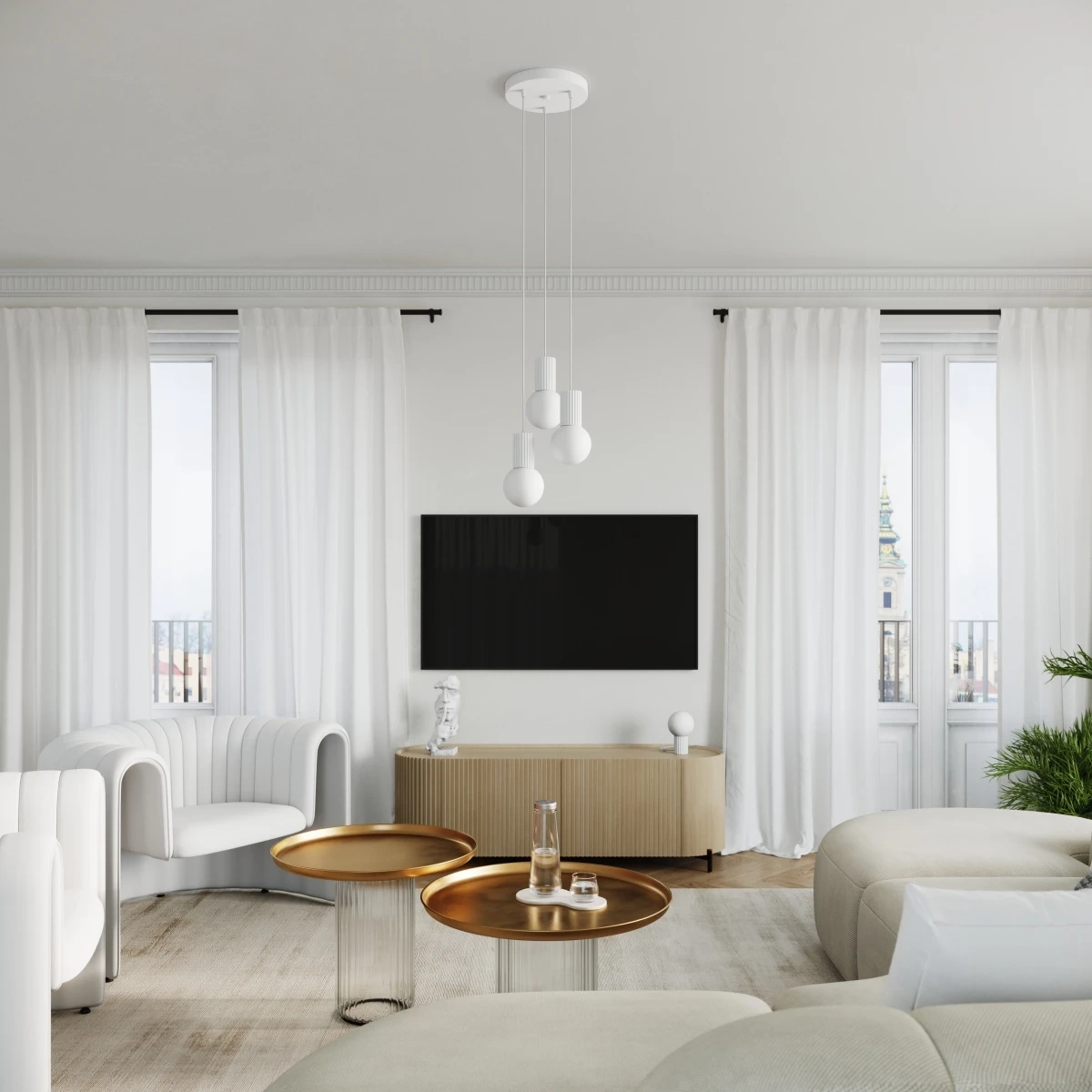 Pendellampa HALO 1 vit