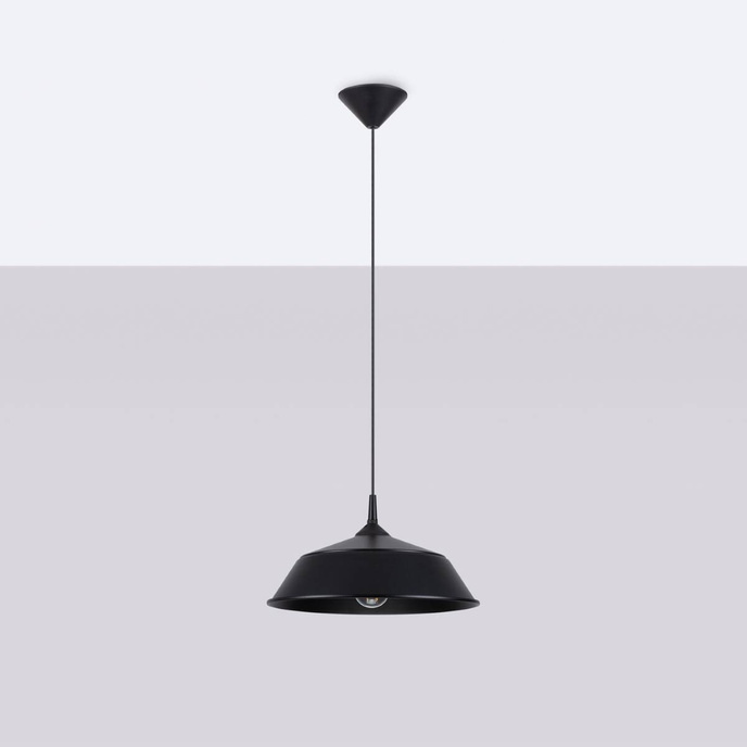 FRIKA taklampa svart + 1x LED-lampa E27 3000K varm 7,5W 620lm