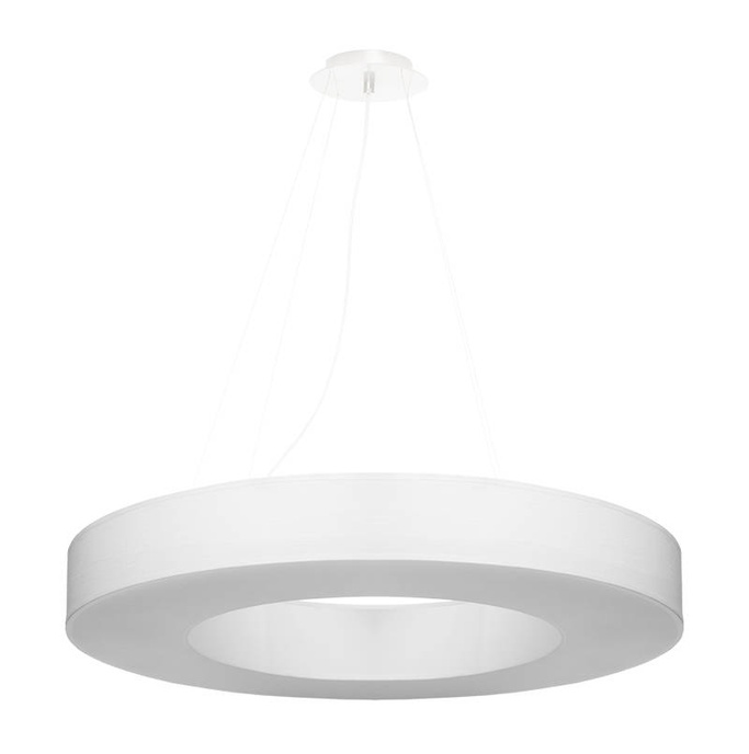 Ljuskrona SATURNO SLIM 70 vit + 6x LED-lampa E27 3000K varm 7,5W 620lm