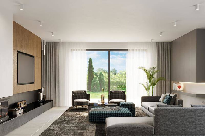 Plafond LAGOS 10 vit +1x LED-lampa GU-10 4000K kall 7W 630lm