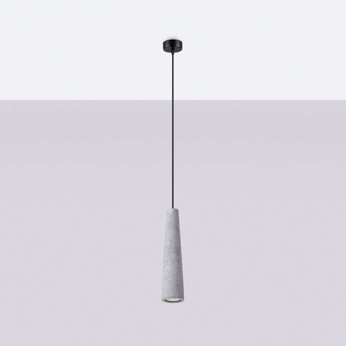 ELECTRA taklampa i betong + 1x LED-lampa GU-10 3000K varm 7W 510lm