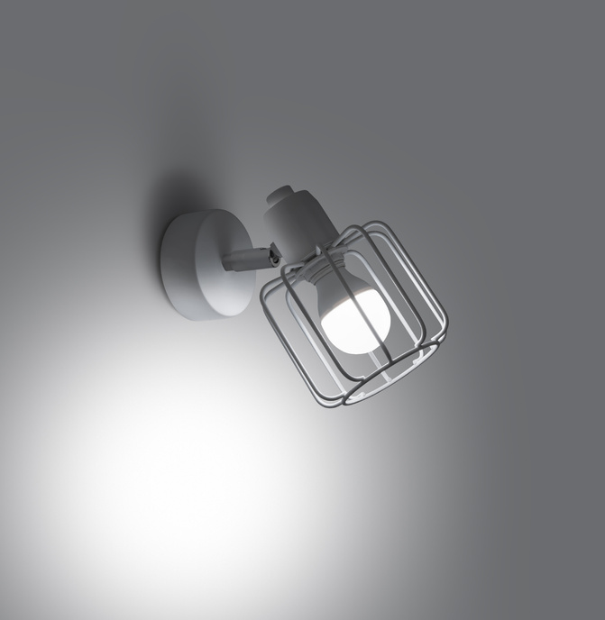 Vägglampa BELUCI 1 vit + 1x LED-lampa E14 4000K Kall 7,5W 680lm