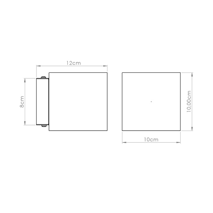 Vägglampa QUAD betong beige