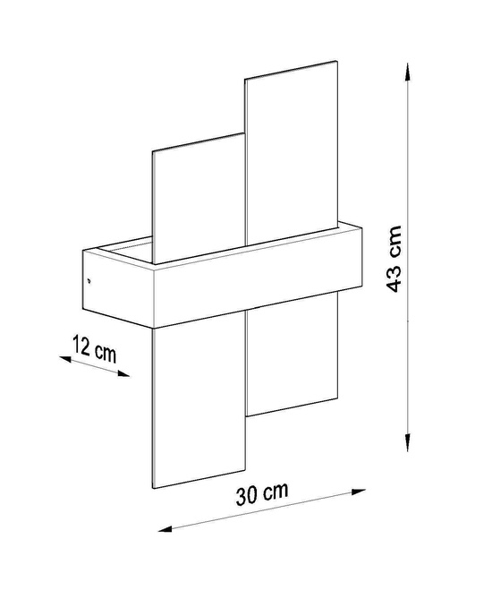 Vägglampa FENIKS 1 vit + 1x LED-lampa E27 4000K Kall 7,5W 650lm