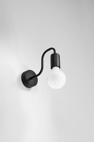 Vägglampa VECTOR svart 1x LED-lampa E27 3000K varm 7,5W 620lm