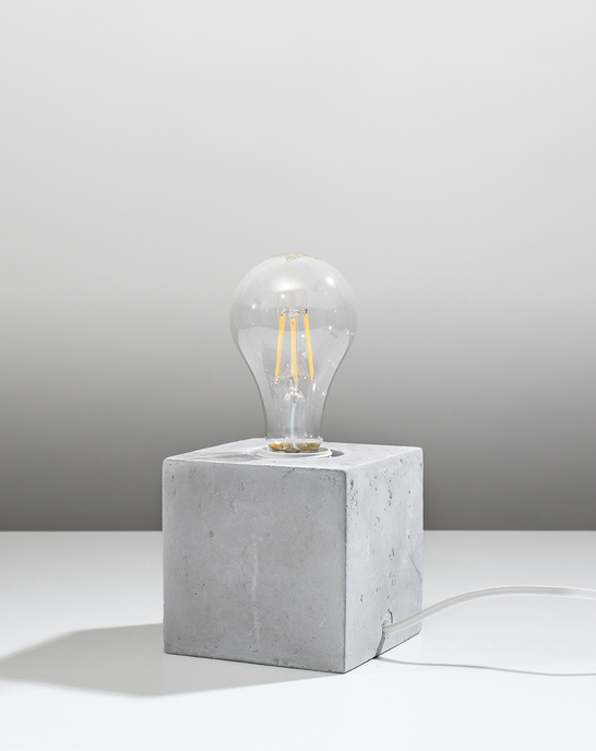 ARIZ skrivbordslampa i betong + 1x LED-glödlampa E27 4000K Cold 7,5W 650lm