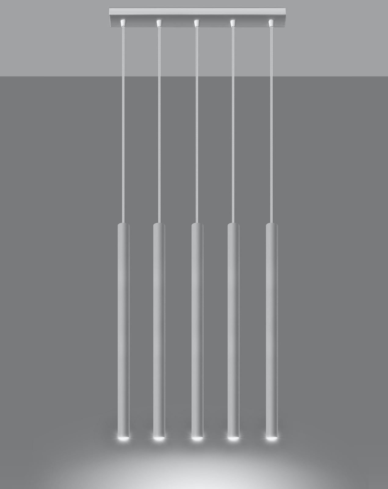 PASTELO 5 taklampor vit + 5x LED-lampor G9 3000K varm 4,5W 510lm